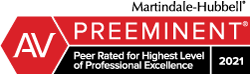 Martindale Hubbell AV Preeminent – Peer Rated for Highest Level of Professional Excellence